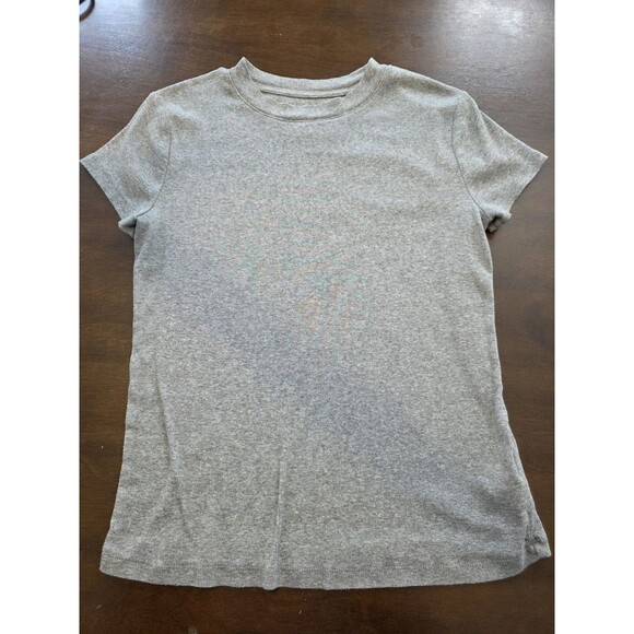 A New Day Tops - A New Day Ribbed Mock Neck Shirt Large Gray Short Sleeve Turtleneck